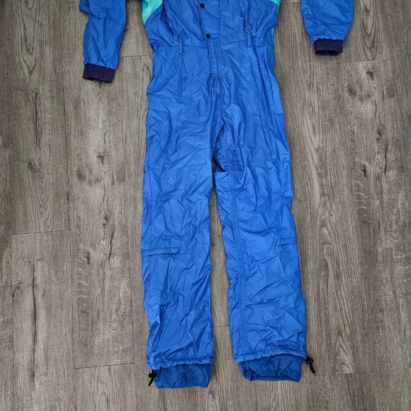 Serac Men’s One-Piece Ski Suit Blue Teal Purple Weatherproof Vintage 42 - Picture 2 of 15